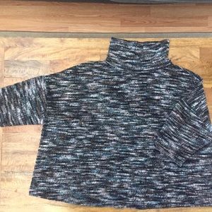 UO Oversized Blue Cowl Neck Lightweight Sweater